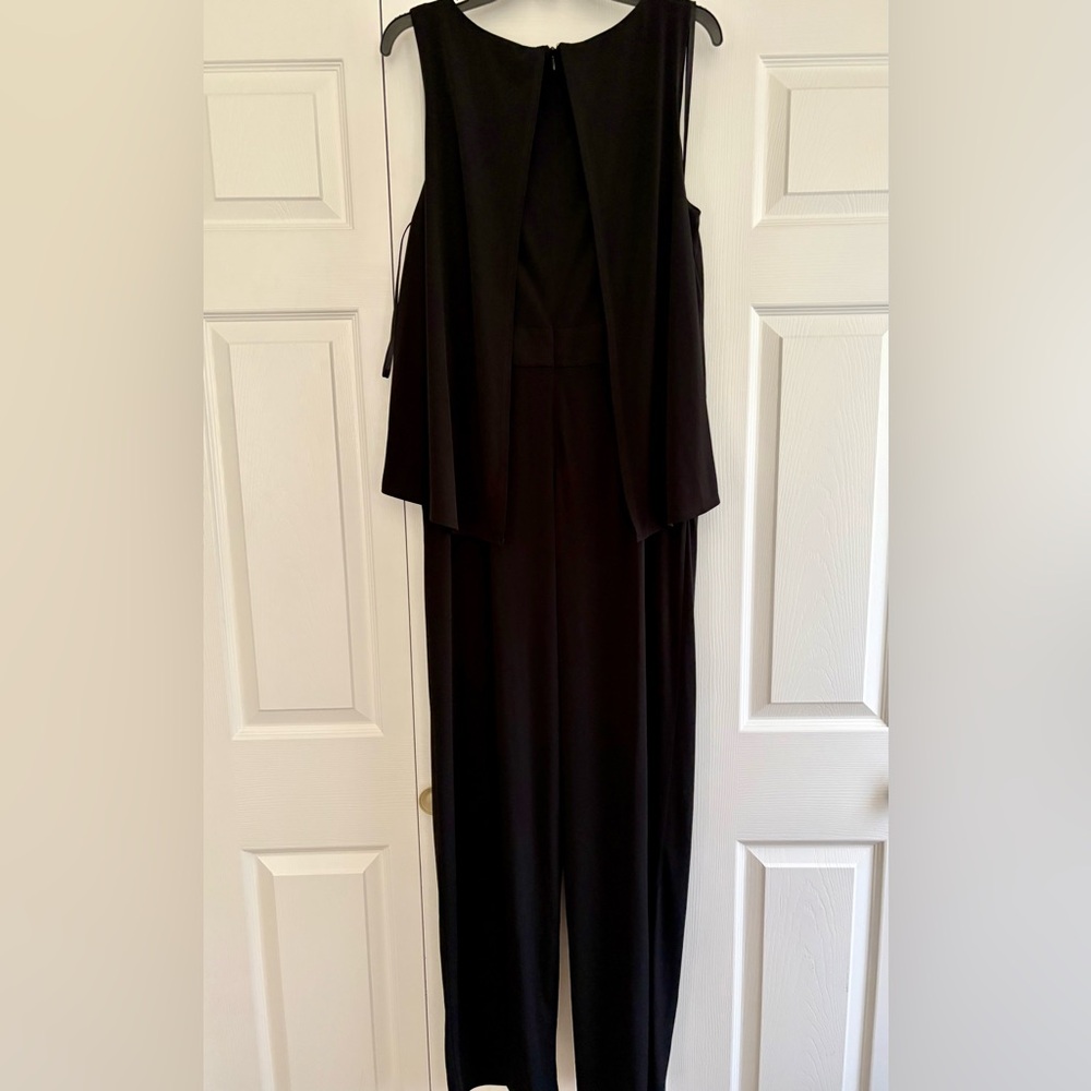 Jessica Howard Women's Black Dressy Jumpsuit with embellished top. Size 14. - Picture 5 of 5